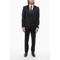 Costume Cc Collection Virgin Wool Side Vents Peak Lapel 3 Piece Wais Barbati