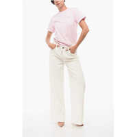 Pantaloni DSQUARED2 Dama - Pantaloni casual DSQUARED2 Terry Cotton Wide-Leg Pants White Femei (BM 18408460) - B-mall.ro