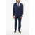 CORNELIANI Cc Collection Virgin Wool Side Vents Peak Lapel 2-Button Sui Blue