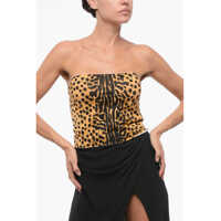Costume de baie intregi Animal Patterned Stretch Nylon Beach Cover Up Skirt Femei