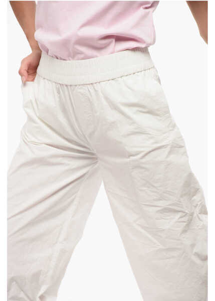 Pantaloni casual DSQUARED2 Wide Leg Pants With Logo Patch White Femei (BM 18408511) 3