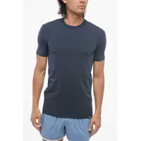 Tricouri Crew Neck Monochrome Cotton Blend T-Shirt Barbati