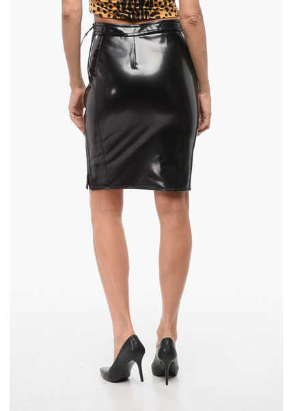 Fuste casual DSQUARED2 Leatherette Zipped Skirt Black Femei (BM 18408532) 2