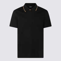Camasi Versace Black Cotton Polo Shirt Barbati