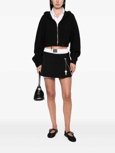 Pantaloni casual Alexander Wang Alexander Wang Pre-Styled Pleated Skort With Chain Clothing Black Femei (BM 18409317) 2
