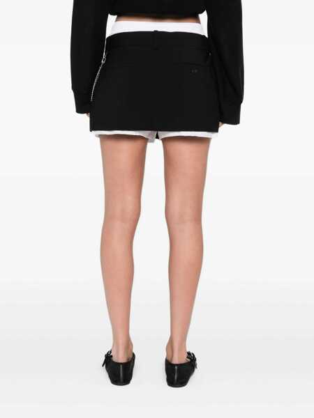 Pantaloni casual Alexander Wang Alexander Wang Pre-Styled Pleated Skort With Chain Clothing Black Femei (BM 18409317) 4