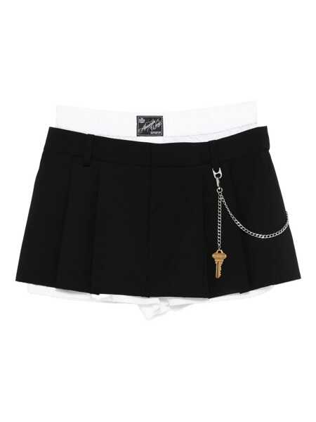 Pantaloni casual Alexander Wang Alexander Wang Pre-Styled Pleated Skort With Chain Clothing Black Femei (BM 18409317) 1
