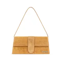 Genti de umar 'Le Bambino' Beige Shoulder Bag With Logo Lettering On The Front And Embossed Crocodile Effect In Suede Woman Femei