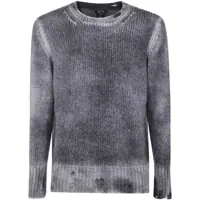 Camasi Avant Toi Hand Painted Round Neck Pullover In Cashmere Silk With Destroyed Edges Clothing Barbati