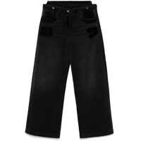 Blugi The Attico Black Cotton Denim Jeans Femei