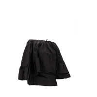 Topuri Meryll Rogge Top W/ Back Drape & Ruffle Sleeves Femei