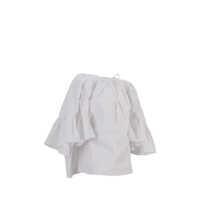 Topuri Meryll Rogge Top W/ Back Drape & Ruffle Sleeves Femei