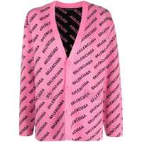 Cardigane Balenciaga All Over Logo Cardigan Femei