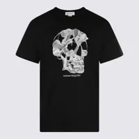Tricouri Alexander McQueen Black Cotton T-Shirt Barbati