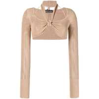 Topuri Andreādamo Crop Top With Necklin Clothing Femei