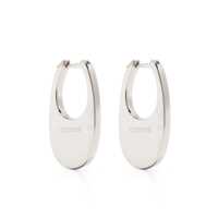 Cercei Coperni Medium 'Swipe' Earrings In Silver-Tone Metal Femei