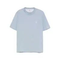 Tricouri Brunello Cucinelli Logo Cotton T-Shirt Barbati