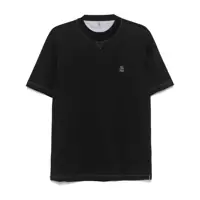 Tricouri Brunello Cucinelli Logo Cotton T-Shirt Barbati