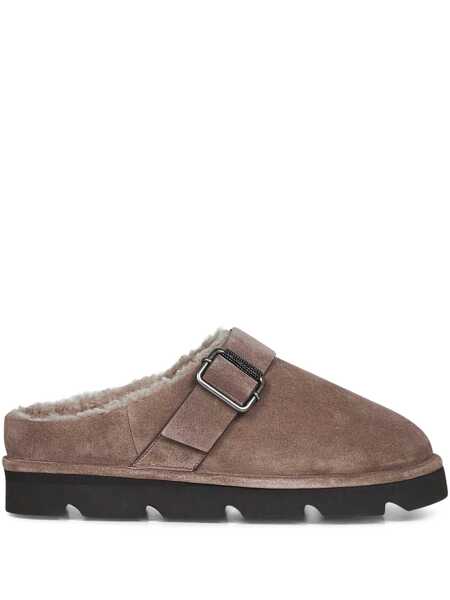 Balerini Brunello Cucinelli Brunello Cucinelli Monile Sabots Beige Femei (BM 18416550) 1