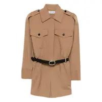 Rochii Self-Portrait Beige Twill Playsuit Clothing Femei