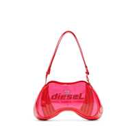 Genti de umar 'Play' Pink Shoulder Bag With Logo Detail On The Front In Eco-Leather Woman Femei