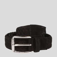 Curele Tod'S Black Leather Woven Buble Belt Barbati