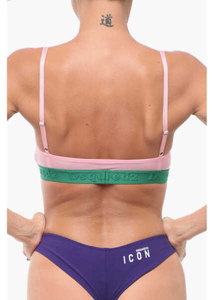 Sutiene DSQUARED2 Sheer Soft Bra With Embossed Logo Pink Femei (BM 18419167) 2