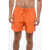Nike Swim Solid Color Sneaker Patch Volley Swim Shorts With Draws Orange