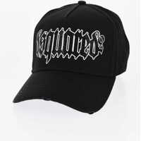 Caciuli Vintage Effect Cap With Rhinestone And Gothic Print Logo Femei