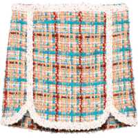 Fuste casual Tweed Multicolored Mini Skirt Femei