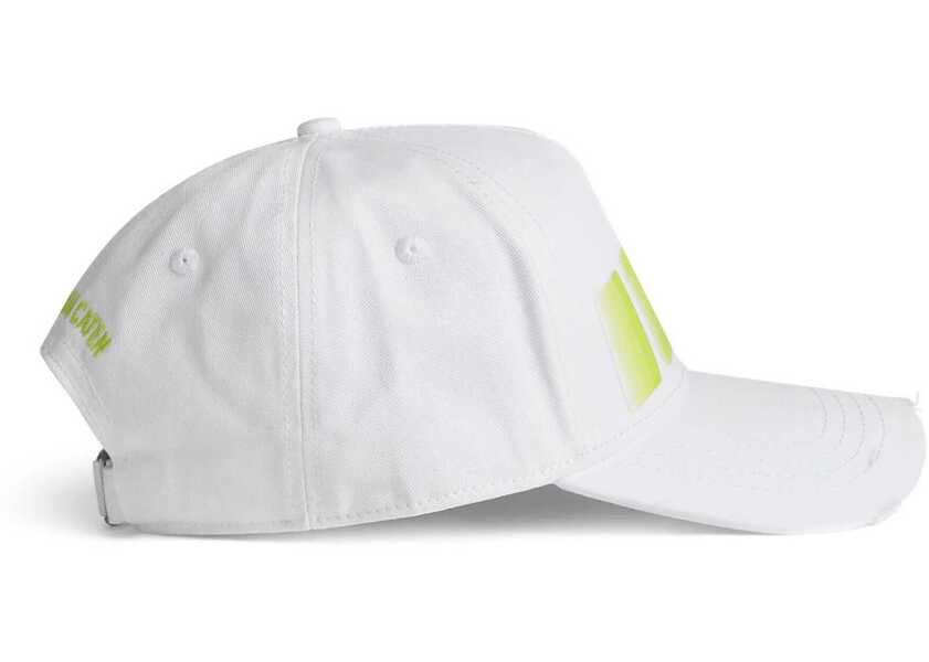 Sepci DSQUARED2 Cotton Baseball Cap Icon With Faded Print White Barbati (BM 18419227) 3