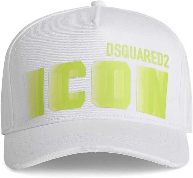 Sepci DSQUARED2 Cotton Baseball Cap Icon With Faded Print White Barbati (BM 18419227) 1