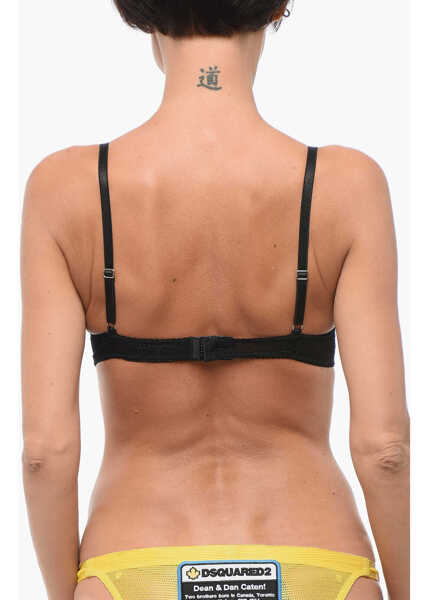 Sutiene DSQUARED2 Lace Triangle Bra With Embroidery Black Femei (BM 18419239) 2