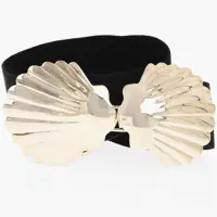 Curele Elastic Fabric Belt With Shell-Shaped Buckle 40Mm Femei