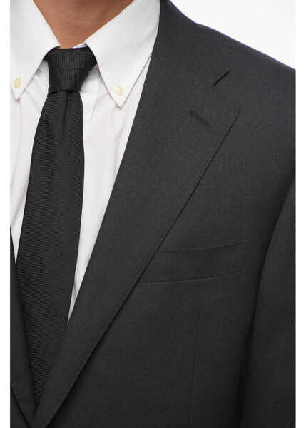 Sacouri CORNELIANI Virgin Wool Mantua Blazer With Flap Pockets Black Barbati (BM 18419281) 2