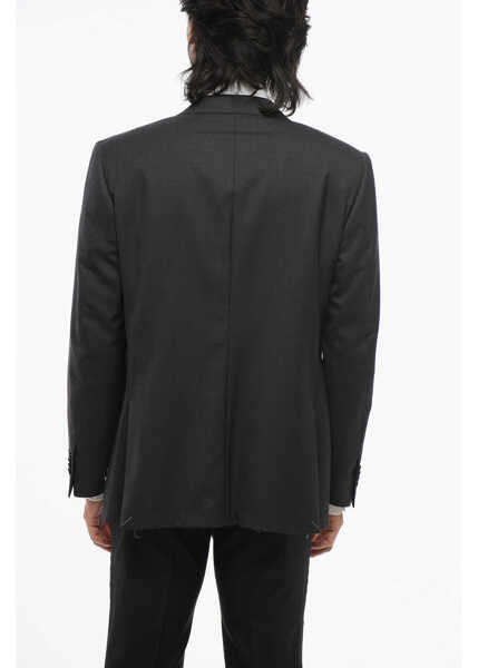 Sacouri CORNELIANI Virgin Wool Mantua Blazer With Flap Pockets Black Barbati (BM 18419281) 3