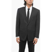 Sacouri Virgin Wool Mantua Blazer With Flap Pockets Barbati
