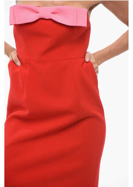 Rochii lungi NEW ARRIVALS Off-The-Shoulder Elea Dress With Bow Red Femei (BM 18419566) 4