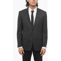 Sacouri Virgin Wool Mantua Blazer With Flap Pockets Barbati