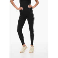 Colanti Solid Color Leggings With Logoed Side Bands Femei