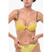 Sutiene Macrame' Lace Push Up Bra With Logoed Straps Femei