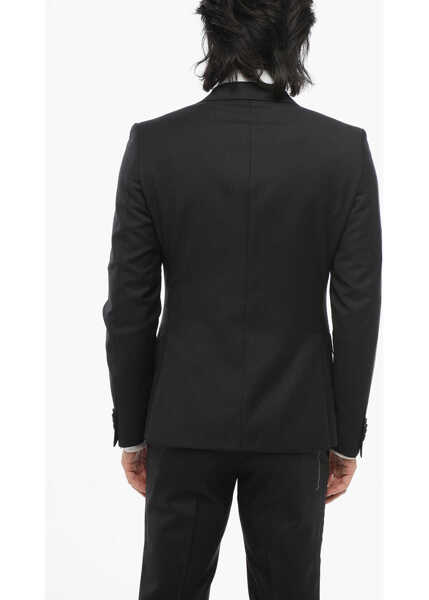 Sacouri CORNELIANI Cc Collection Wool Single Breasted Blazer With Flap Pockets Black Barbati (BM 18420022) 3
