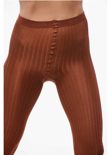 Sosete DSQUARED2 Solid Color Ribbed Tights Brown Femei (BM 18420028) 3