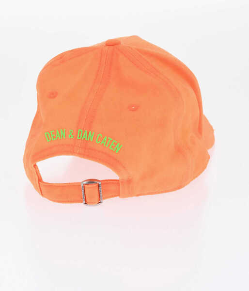 Sepci DSQUARED2 Vintage-Effect Baseball Cap Icon With Contrast Details Orange Barbati (BM 18420037) 3