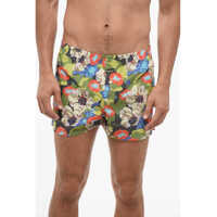 Lenjerie intima DSQUARED2 Abstract Patterned Popeline Boxer With Elastic Waistband