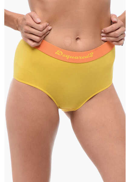 Lenjerie intima DSQUARED2 Two-Tone Boy Shorts With Logo Orange Femei (BM 18420079) 1