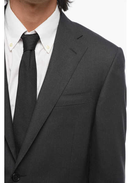 Sacouri CORNELIANI Virgin Wool Leader Blazer With Flap Pockets Black Barbati (BM 18420178) 2