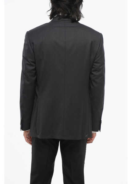 Sacouri CORNELIANI Virgin Wool Leader Blazer With Flap Pockets Black Barbati (BM 18420178) 3