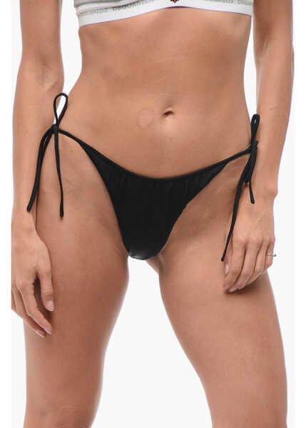Bikini Self-Portrait High-Cut Bikini Slip With Side Ties Black Femei (BM 18420187) 1