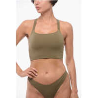Sutiene Mesh Detailed Praia Bikini Top Femei